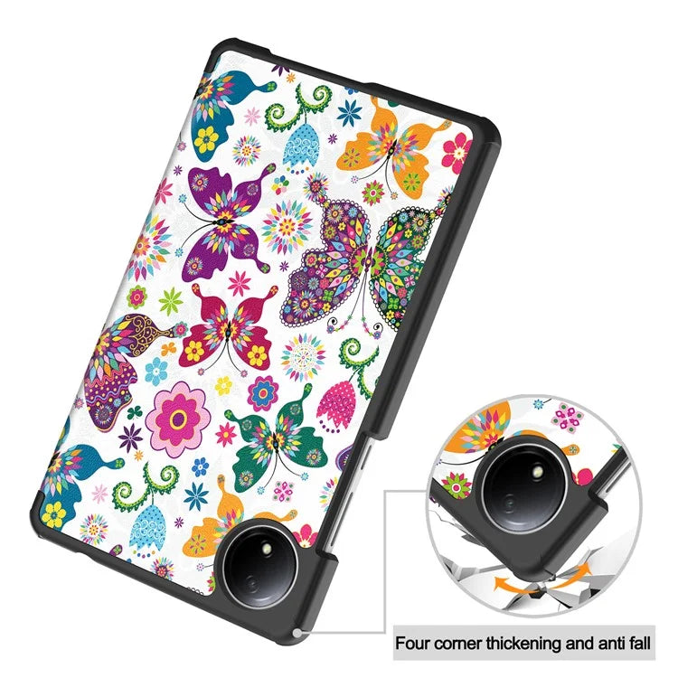 For Xiaomi Redmi Pad SE Stand Case Pattern Print Leather Tablet Cover