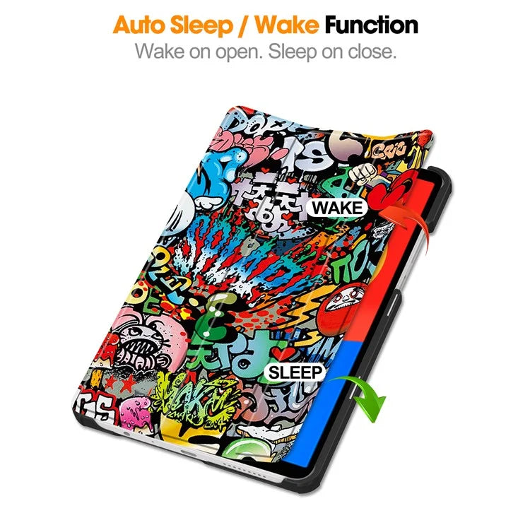 For Xiaomi Redmi Pad SE Stand Case Pattern Print Leather Tablet Cover
