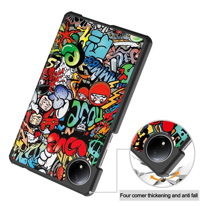 For Xiaomi Redmi Pad SE Stand Case Pattern Print Leather Tablet Cover