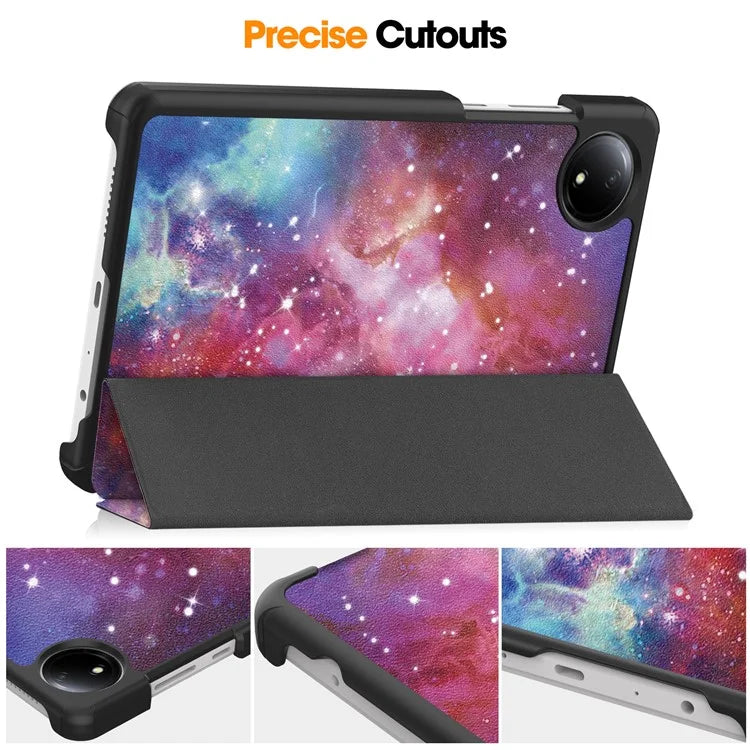 For Xiaomi Redmi Pad SE Stand Case Pattern Print Leather Tablet Cover