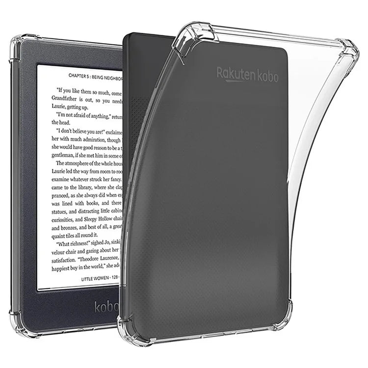 For Kobo Clara HD 6.0 Inch Clear Case Four Corner Protection Tablet TPU Cover