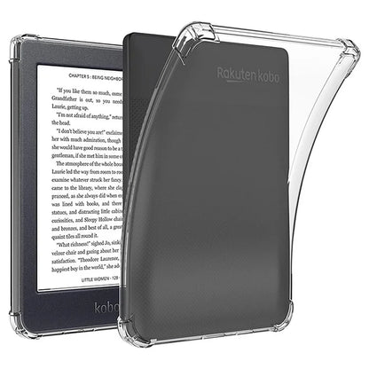 For Kobo Clara HD 6.0 Inch Clear Case Four Corner Protection Tablet TPU Cover
