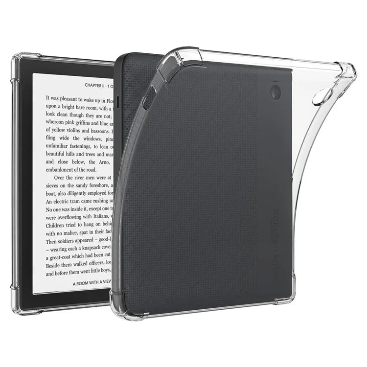For Kobo Libra H2O Case Four Corner Shockproof Transparent Tablet TPU Cover