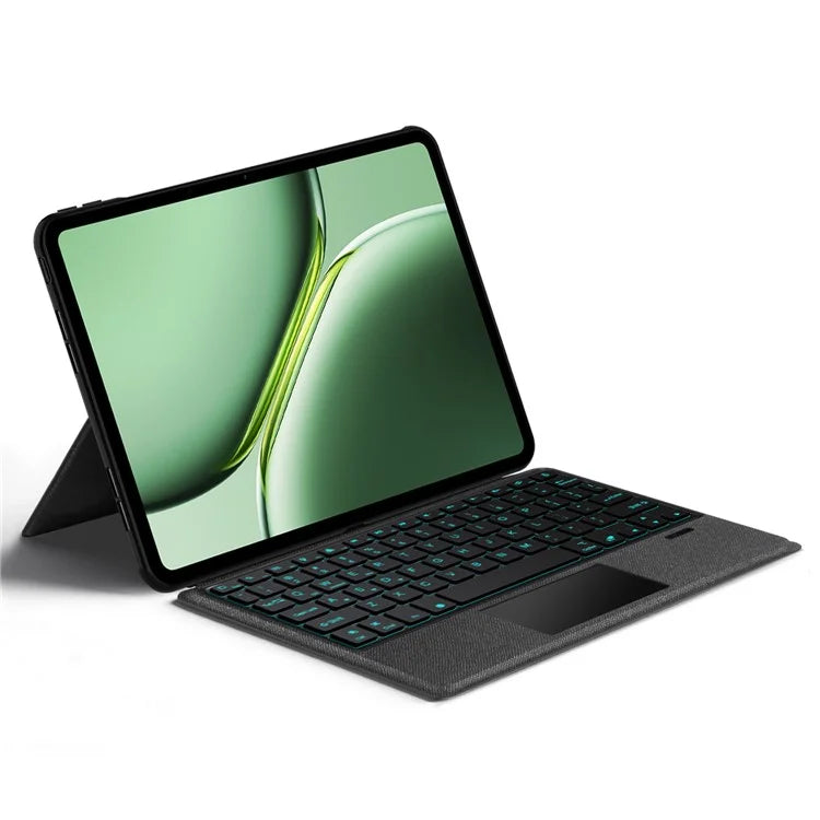 For OnePlus Pad Go Leather Case + Bluetooth Keyboard with Backlight Trackpad