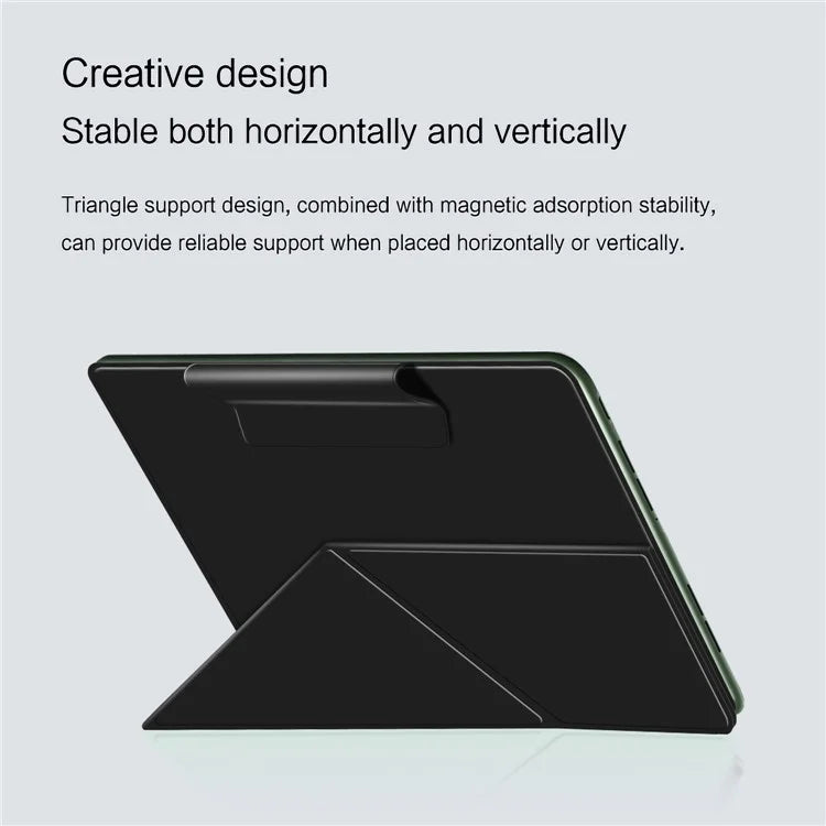 For OnePlus Pad Go Case PU Leather Magnetic Tablet Cover with Origami Stand