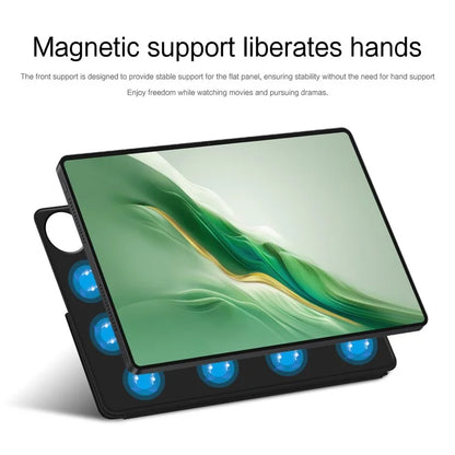 For Honor MagicPad 2 12.3 Leather Case Origami Stand Magnetic Tablet Cover Auto Wake / Skeep