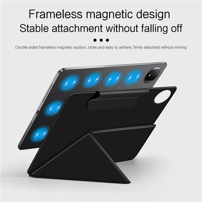 For Honor MagicPad 2 12.3 Leather Case Origami Stand Magnetic Tablet Cover Auto Wake / Skeep