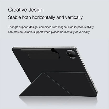 For Honor MagicPad 2 12.3 Leather Case Origami Stand Magnetic Tablet Cover Auto Wake / Skeep