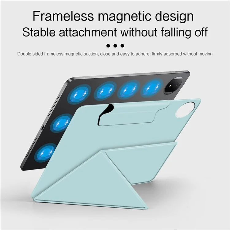 For Honor MagicPad 2 12.3 Leather Case Origami Stand Magnetic Tablet Cover Auto Wake / Skeep