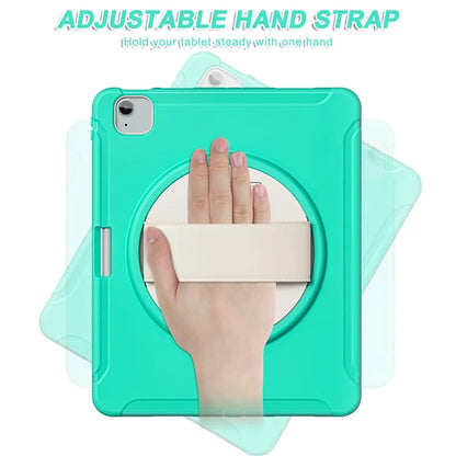 For iPad Air 13 (2024) / iPad Pro 12.9 (2022) / (2021) / (2020) / (2018) Case Kickstand PC+TPU+Silicone Cover with Pen Slot