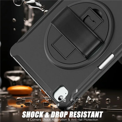 For iPad Air 13 (2024) / iPad Pro 12.9 (2022) / (2021) / (2020) / (2018) Case Kickstand PC+TPU+Silicone Cover with Pen Slot