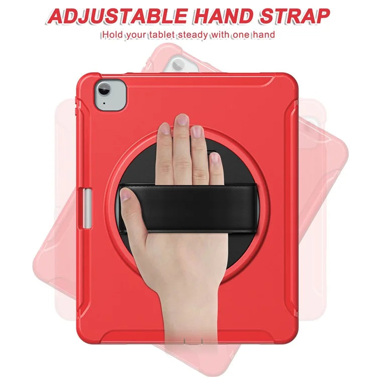 For iPad Air 13 (2024) / iPad Pro 12.9 (2022) / (2021) / (2020) / (2018) Case Kickstand PC+TPU+Silicone Cover with Pen Slot