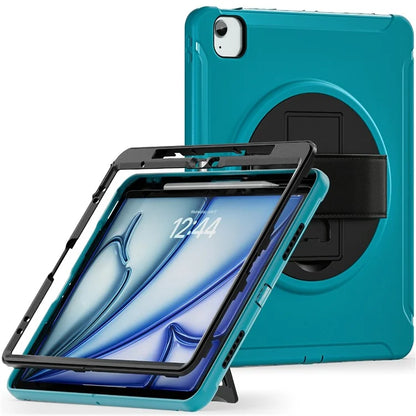 For iPad Air 13 (2024) / iPad Pro 12.9 (2022) / (2021) / (2020) / (2018) Case Kickstand PC+TPU+Silicone Cover with Pen Slot