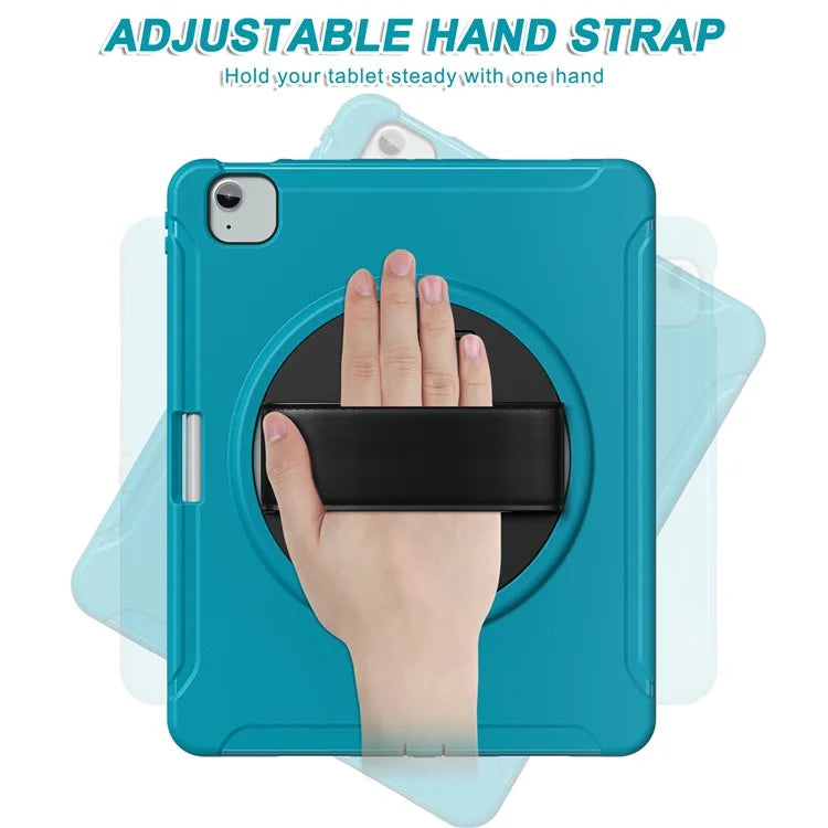 For iPad Air 13 (2024) / iPad Pro 12.9 (2022) / (2021) / (2020) / (2018) Case Kickstand PC+TPU+Silicone Cover with Pen Slot