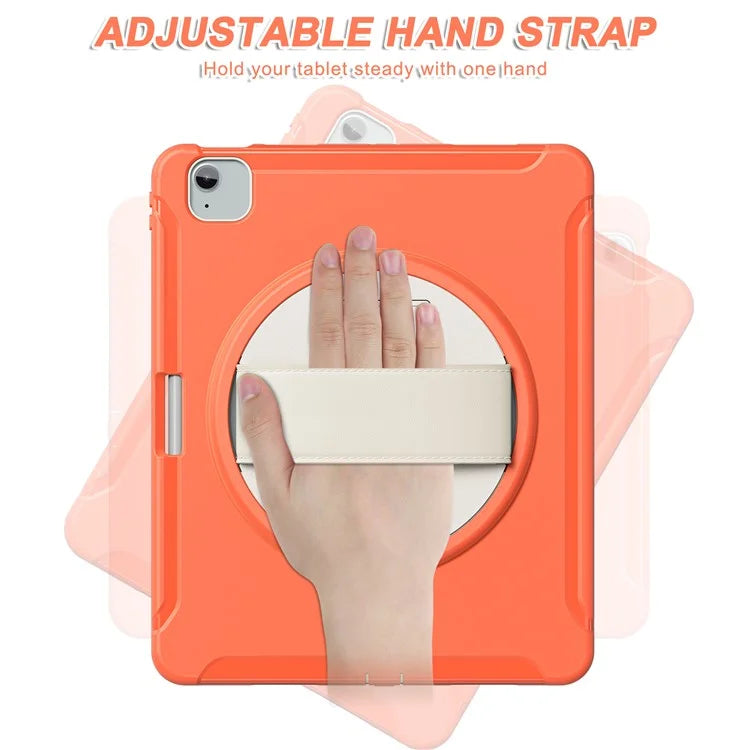 For iPad Air 13 (2024) / iPad Pro 12.9 (2022) / (2021) / (2020) / (2018) Case Kickstand PC+TPU+Silicone Cover with Pen Slot