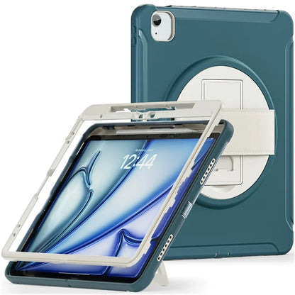 For iPad Air 13 (2024) / iPad Pro 12.9 (2022) / (2021) / (2020) / (2018) Case Kickstand PC+TPU+Silicone Cover with Pen Slot