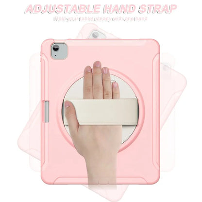 For iPad Air 13 (2024) / iPad Pro 12.9 (2022) / (2021) / (2020) / (2018) Case Kickstand PC+TPU+Silicone Cover with Pen Slot