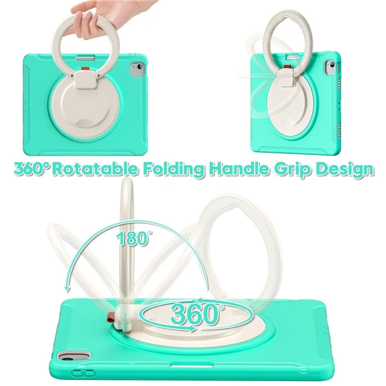 For iPad Air 13 (2024) / iPad Pro 12.9 (2022) / (2021) / (2020) / (2018) Case Hand Grip Kickstand PC+TPU Cover with Pen Slot