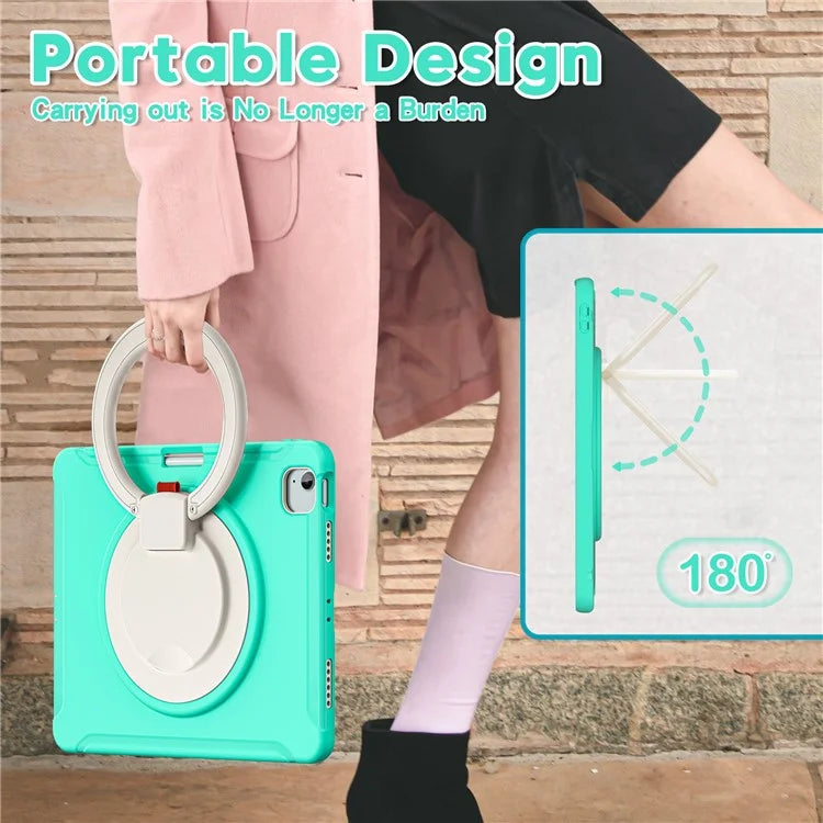 For iPad Air 13 (2024) / iPad Pro 12.9 (2022) / (2021) / (2020) / (2018) Case Hand Grip Kickstand PC+TPU Cover with Pen Slot
