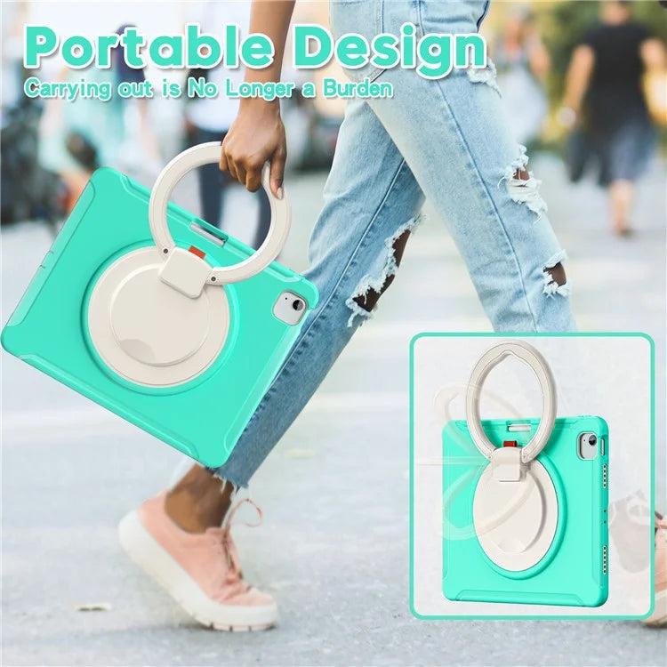 For iPad Air 13 (2024) / iPad Pro 12.9 (2022) / (2021) / (2020) / (2018) Case Hand Grip Kickstand PC+TPU Cover with Pen Slot