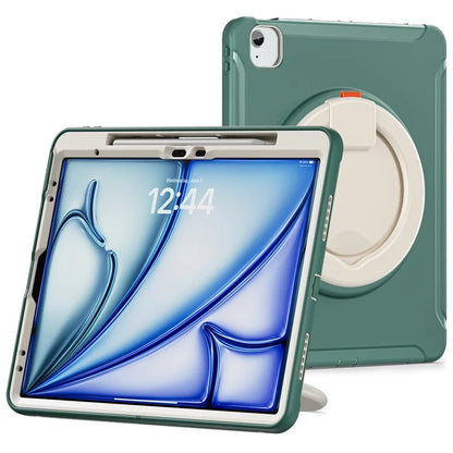 For iPad Air 13 (2024) / iPad Pro 12.9 (2022) / (2021) / (2020) / (2018) Case Hand Grip Kickstand PC+TPU Cover with Pen Slot