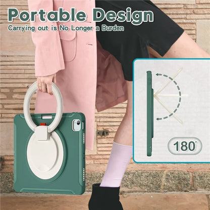 For iPad Air 13 (2024) / iPad Pro 12.9 (2022) / (2021) / (2020) / (2018) Case Hand Grip Kickstand PC+TPU Cover with Pen Slot