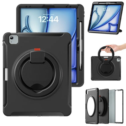 For iPad Air 13 (2024) / iPad Pro 12.9 (2022) / (2021) / (2020) / (2018) Case Hand Grip Kickstand PC+TPU Cover with Pen Slot