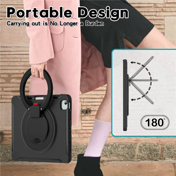 For iPad Air 13 (2024) / iPad Pro 12.9 (2022) / (2021) / (2020) / (2018) Case Hand Grip Kickstand PC+TPU Cover with Pen Slot