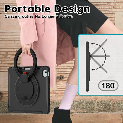 For iPad Air 13 (2024) / iPad Pro 12.9 (2022) / (2021) / (2020) / (2018) Case Hand Grip Kickstand PC+TPU Cover with Pen Slot