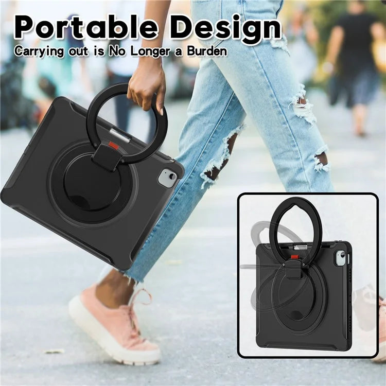 For iPad Air 13 (2024) / iPad Pro 12.9 (2022) / (2021) / (2020) / (2018) Case Hand Grip Kickstand PC+TPU Cover with Pen Slot