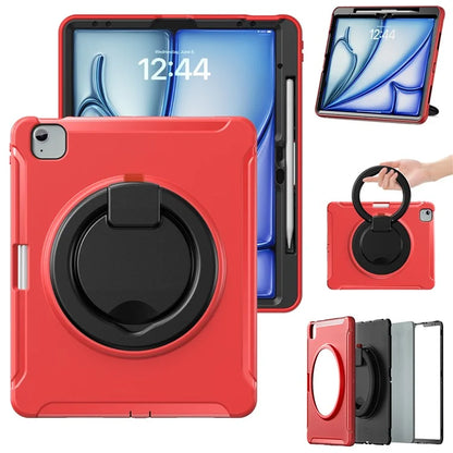For iPad Air 13 (2024) / iPad Pro 12.9 (2022) / (2021) / (2020) / (2018) Case Hand Grip Kickstand PC+TPU Cover with Pen Slot