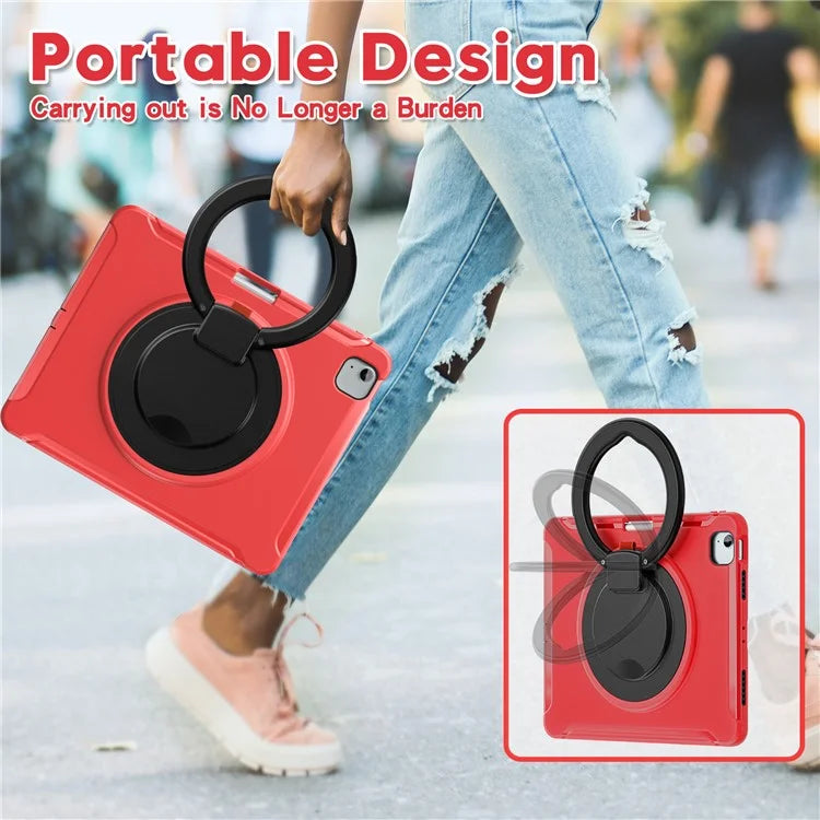 For iPad Air 13 (2024) / iPad Pro 12.9 (2022) / (2021) / (2020) / (2018) Case Hand Grip Kickstand PC+TPU Cover with Pen Slot