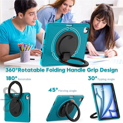For iPad Air 13 (2024) / iPad Pro 12.9 (2022) / (2021) / (2020) / (2018) Case Hand Grip Kickstand PC+TPU Cover with Pen Slot