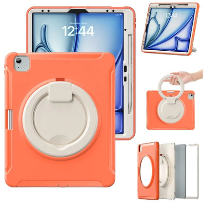 For iPad Air 13 (2024) / iPad Pro 12.9 (2022) / (2021) / (2020) / (2018) Case Hand Grip Kickstand PC+TPU Cover with Pen Slot