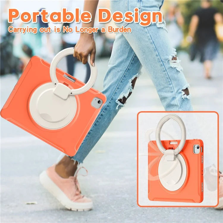 For iPad Air 13 (2024) / iPad Pro 12.9 (2022) / (2021) / (2020) / (2018) Case Hand Grip Kickstand PC+TPU Cover with Pen Slot