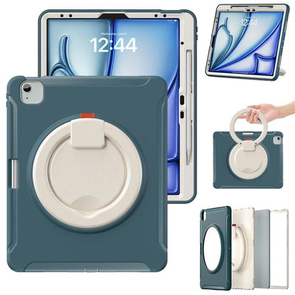 For iPad Air 13 (2024) / iPad Pro 12.9 (2022) / (2021) / (2020) / (2018) Case Hand Grip Kickstand PC+TPU Cover with Pen Slot