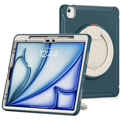 For iPad Air 13 (2024) / iPad Pro 12.9 (2022) / (2021) / (2020) / (2018) Case Hand Grip Kickstand PC+TPU Cover with Pen Slot