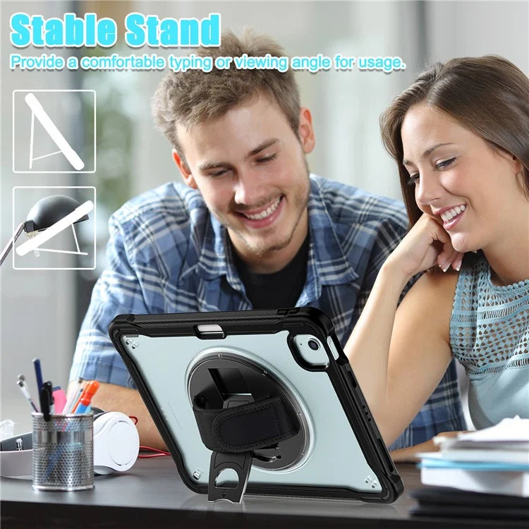 For iPad Air 11 (2024) / Air (2022) / (2020) / iPad Pro 11 (2022) / (2021) / (2020) / (2018) Case Hand Strap Kickstand Cover