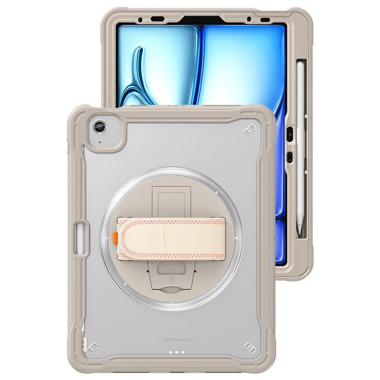 For iPad Air 11 (2024) / Air (2022) / (2020) / iPad Pro 11 (2022) / (2021) / (2020) / (2018) Case Hand Strap Kickstand Cover