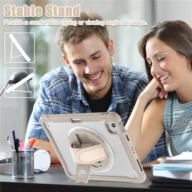 For iPad Air 11 (2024) / Air (2022) / (2020) / iPad Pro 11 (2022) / (2021) / (2020) / (2018) Case Hand Strap Kickstand Cover