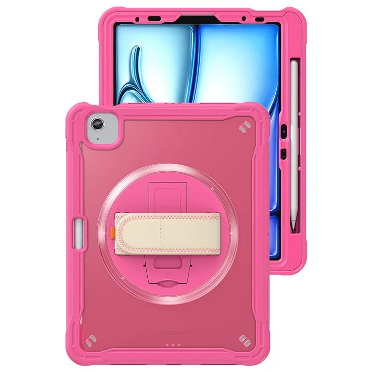 For iPad Air 11 (2024) / Air (2022) / (2020) / iPad Pro 11 (2022) / (2021) / (2020) / (2018) Case Hand Strap Kickstand Cover