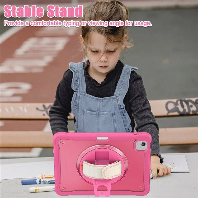 For iPad Air 11 (2024) / Air (2022) / (2020) / iPad Pro 11 (2022) / (2021) / (2020) / (2018) Case Hand Strap Kickstand Cover