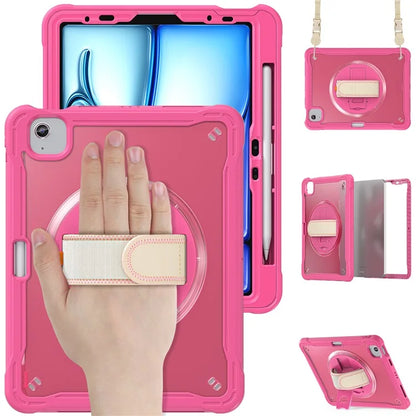 For iPad Air 11 (2024) / Air (2022) / (2020) / iPad Pro 11 (2022) / (2021) / (2020) / (2018) Case Kickstand Cover with Shoulder Strap