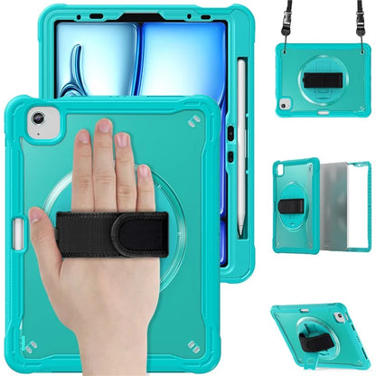 For iPad Air 11 (2024) / Air (2022) / (2020) / iPad Pro 11 (2022) / (2021) / (2020) / (2018) Case Kickstand Cover with Shoulder Strap
