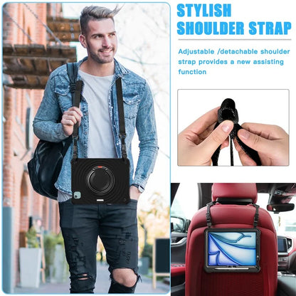 For iPad Air 11 (2024) / Air (2022) / (2020) / iPad Pro 11 (2022) / (2021) / (2020) / (2018) Kickstand Case with Shoulder Strap