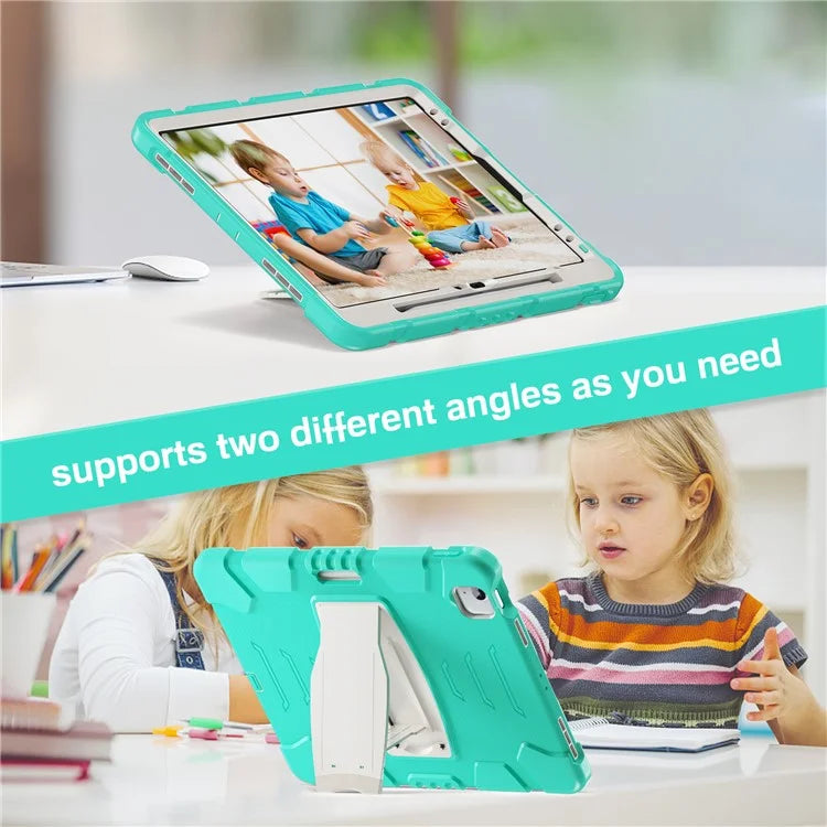 For iPad Air 13 (2024) / iPad Pro 12.9 (2022) / (2021) / (2020) / (2018) Case PC+Silicone Kickstand Tablet Cover