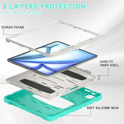 For iPad Air 13 (2024) / iPad Pro 12.9 (2022) / (2021) / (2020) / (2018) Case PC+Silicone Kickstand Tablet Cover