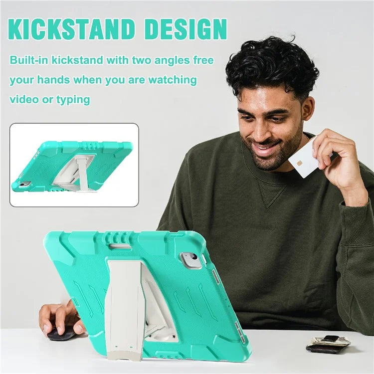 For iPad Air 13 (2024) / iPad Pro 12.9 (2022) / (2021) / (2020) / (2018) Case PC+Silicone Kickstand Tablet Cover