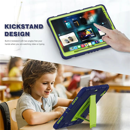 For iPad Air 13 (2024) / iPad Pro 12.9 (2022) / (2021) / (2020) / (2018) Case PC+Silicone Kickstand Tablet Cover