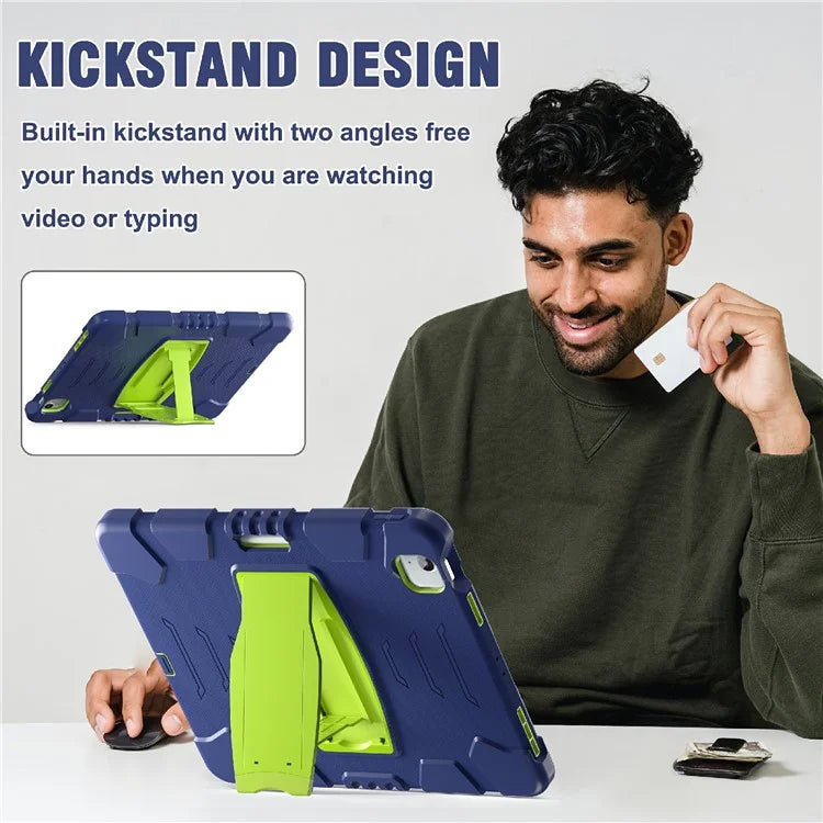 For iPad Air 13 (2024) / iPad Pro 12.9 (2022) / (2021) / (2020) / (2018) Case PC+Silicone Kickstand Tablet Cover